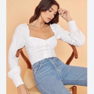 Reformation Linen Top Size 0 | US XS